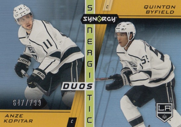 insert karta KOPITAR/BYFIELD 21-22 Synergy Synergistic Duos Stars and Rookies /799
